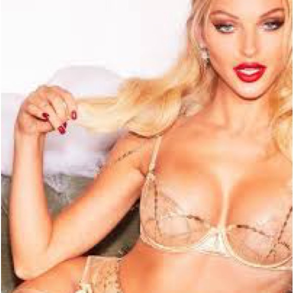 Honey Birdette 2pc Goldy Set 32D XXS - Picture 4 of 7